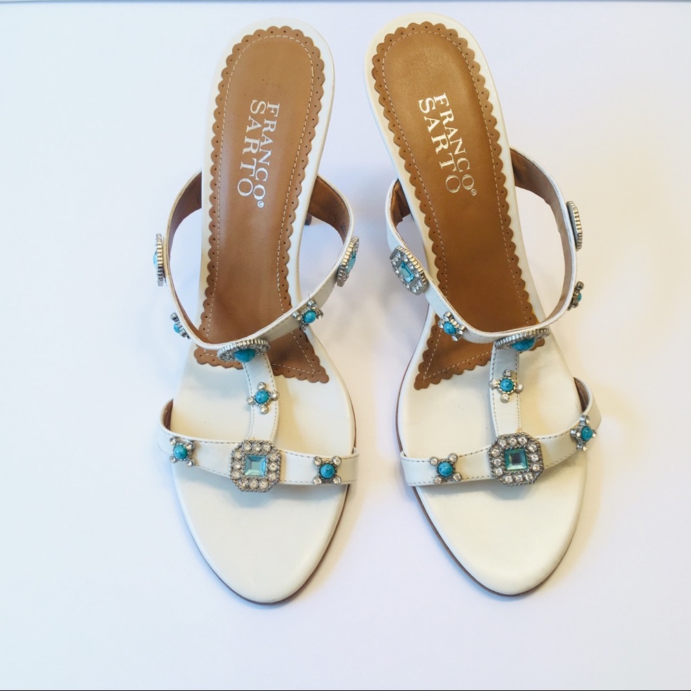 Franco Sarto Designer Strappy Heels sz 8 1/2